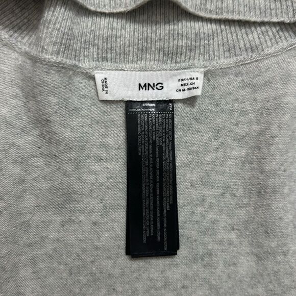 MNG grey gray sweater open chest cut out bodysuit small s sexy - Picture 3 of 6